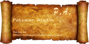 Patzauer Aladin névjegykártya
