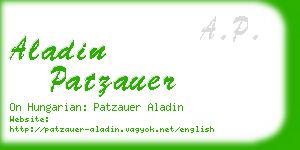 aladin patzauer business card